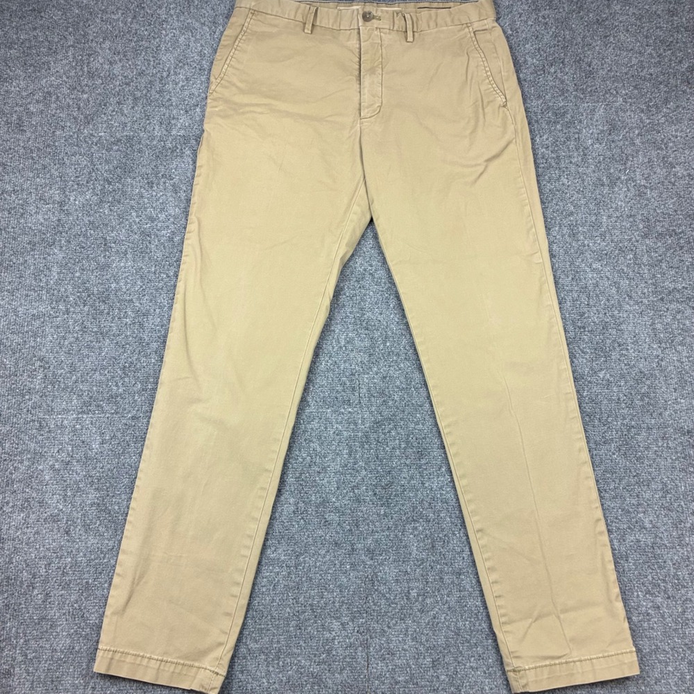 Banana Republic Lived-In Chino Slim Fit Khaki Pants Mens Size 34x31 Tan Twill